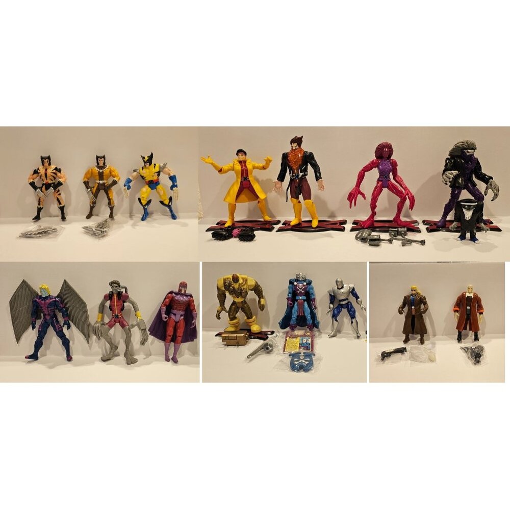 Lot‎ of 15 1995 5" Toy Biz Action Figure X-Men + Marvel Loose Figures